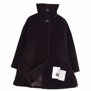 マックスマーラ(Max Mara)の極美品 マックスマーラ Max Mara コート ハイネック シャギー アルパカ ウール アウター レディース イタリア製 JI36 USA2 FB34 GB4(S相当) ブラウン(その他)