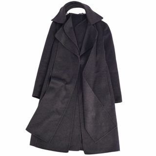 マックスマーラ(Max Mara)の極美品 マックスマーラ Max Mara コート 白タグ cucito a mano 2way ロングコート ノーカラー カシミヤ100％ ダブルフェイス アウター レディース JI38 USA4 FB36 GB6(M相当) グレー(その他)