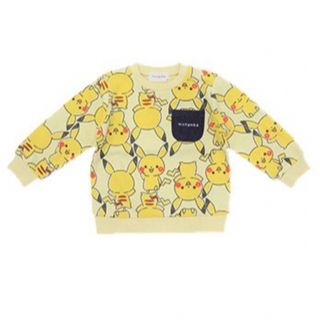 ポケモン(ポケモン)の【新品】モンポケ　長袖トレーナー ピカチュウ 90cm(Tシャツ/カットソー)