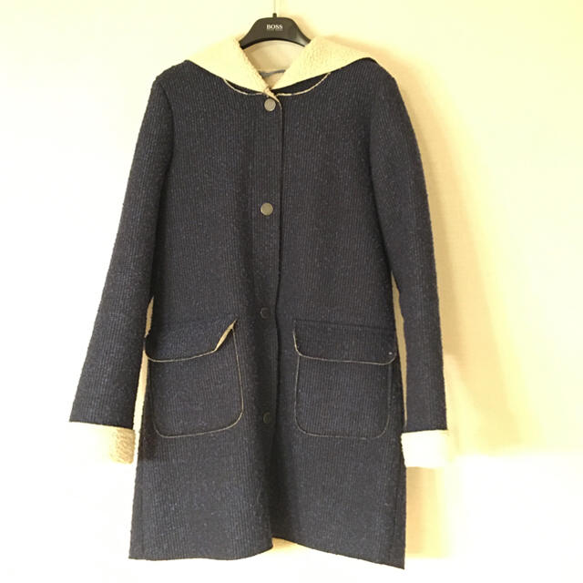 spoom スプーム  ムートン風コート ブルー レディースのジャケット/アウター(ムートンコート)の商品写真