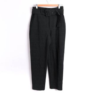 ザラ(ZARA)のザラ テーパードパンツ グレンチェック ベルト付き ストレッチ ボトムス レディース USA Sサイズ グレー ZARA(その他)