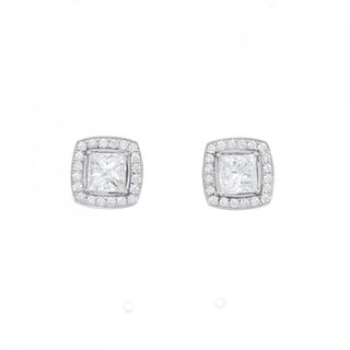 PT ダイヤモンド ピアス 1.04CT 1.00CT D VS1 ファンシーカット(ピアス)