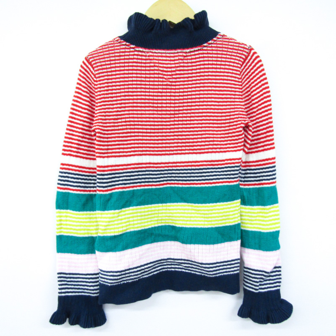 TOMMY HILFIGER(トミーヒルフィガー)のトミーヒルフィガー 長袖セーター ボーダー柄 ハイネック キッズ 女の子用 110サイズ マルチカラー TOMMY HILFIGER キッズ/ベビー/マタニティのキッズ服女の子用(90cm~)(ニット)の商品写真