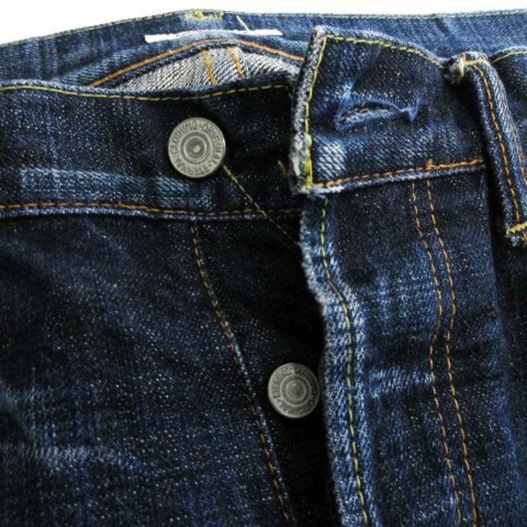 ETERNAL(エターナルジーンズ)のエターナル ローライズ ハンドシェービング ストレートパンツ ブルー 32 メンズのパンツ(デニム/ジーンズ)の商品写真