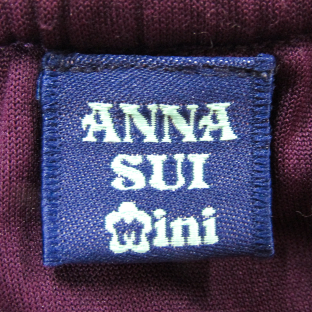 ANNA SUI(アナスイ)のアナスイ 長袖ワンピース レース ベロア調 ベビー 女の子用 90サイズ パープル ANNA SUI キッズ/ベビー/マタニティのベビー服(~85cm)(ワンピース)の商品写真