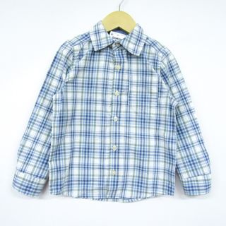 OshKosh - オシュコシュ 長袖シャツ チェック柄 未使用品 キッズ 男の子用 4Tサイズ ブルー OSHKOSH