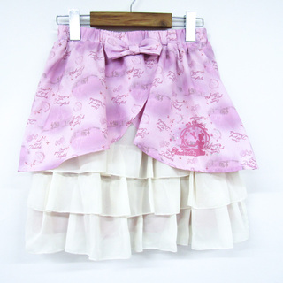ディズニー(Disney)のディズニー ファンタジータイム柄スカート ティアードスカート キッズ 女の子用 150サイズ パープル Disney(スカート)