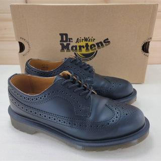 ドクターマーチン(Dr.Martens)のドクターマーチン ブローグシューズ ウイングチップ ブラック UK4 23cm(ローファー/革靴)