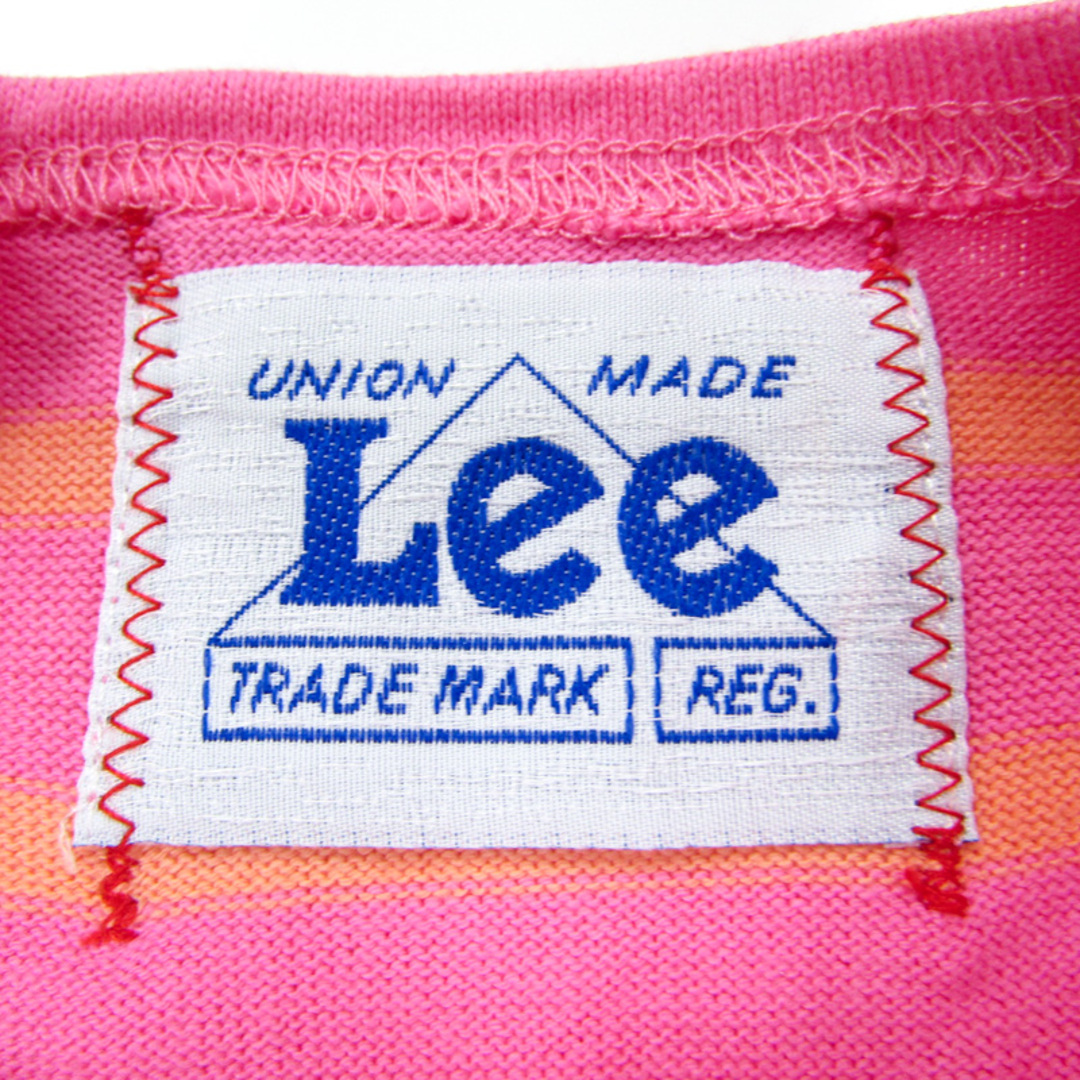 Lee(リー)のリー 半袖ワンピース Tシャツワンピ ボーダー柄 キッズ 女の子用 130サイズ ピンク Lee キッズ/ベビー/マタニティのキッズ服女の子用(90cm~)(ワンピース)の商品写真