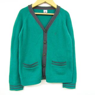 プチバトー(PETIT BATEAU)のプチバトー 長袖カーディガン Vネック ウール混 キッズ 女の子用 6ans/114cmサイズ グリーン PETIT BATEAU(カーディガン)