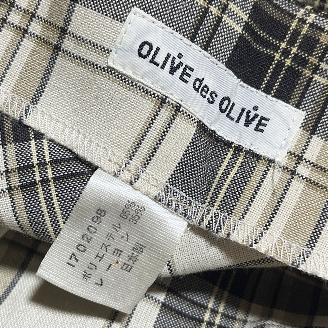 OLIVEdesOLIVE(オリーブデオリーブ)のO レトロ OLIVE des OLIVE チェック柄 ロングスカート レディースのワンピース(ひざ丈ワンピース)の商品写真