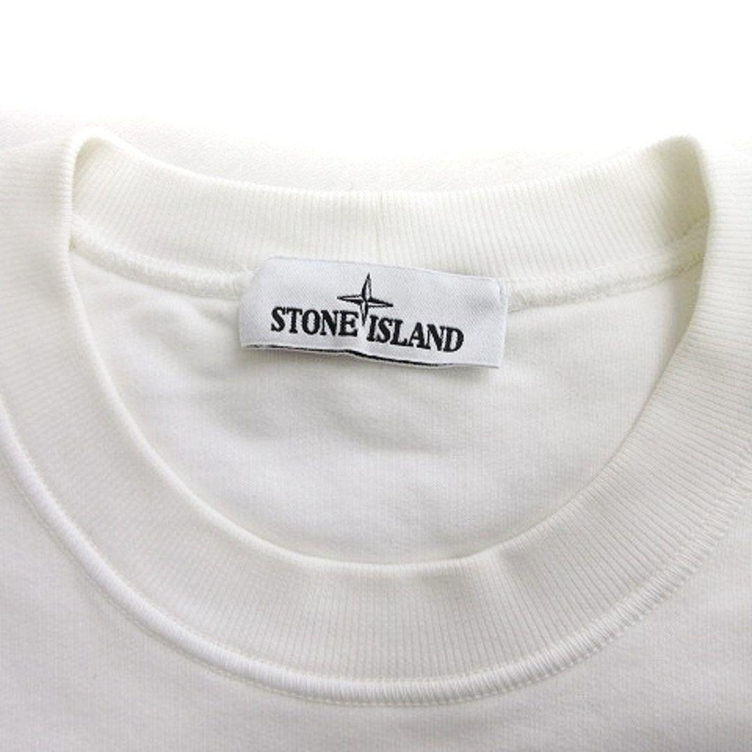 STONE ISLAND(ストーンアイランド)のストーンアイランド ガーメントダイ ブラッシュドコットン スウェット 白 L メンズのトップス(その他)の商品写真