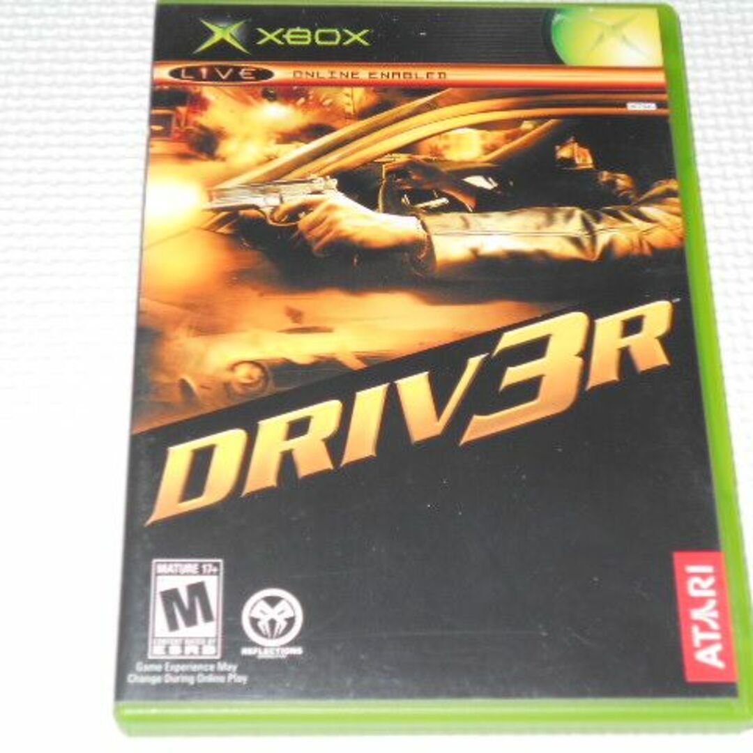 Xbox(エックスボックス)のxbox★DRIV3R 海外版 北米版★箱付・説明書付・ソフト付★動作確認済 エンタメ/ホビーのゲームソフト/ゲーム機本体(家庭用ゲームソフト)の商品写真