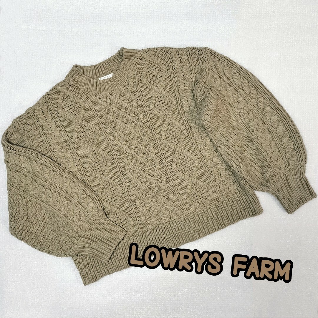 LOWRYS FARM(ローリーズファーム)のLOWRYSFARMローリーズファーム*ケーブルニットセーター*F レディースのトップス(ニット/セーター)の商品写真