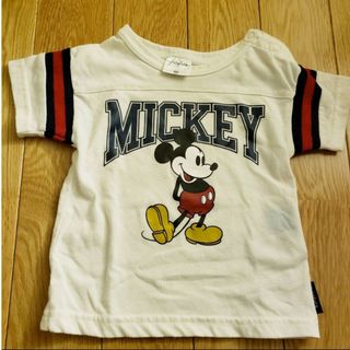 ディズニー(Disney)の【値下げ】ミッキー　Tシャツ 80㎝　フタフタ(Tシャツ/カットソー)