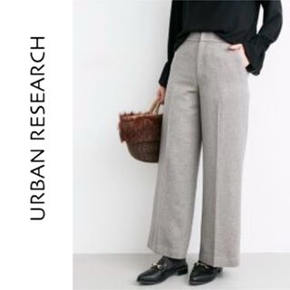 アーバンリサーチ(URBAN RESEARCH)のURBAN RESEARCH ヘリンボンハイウエストパンツ(カジュアルパンツ)