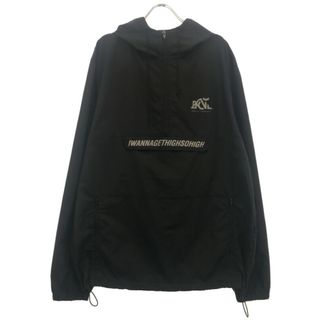 バックチャンネル(Back Channel)のBack Channel バックチャンネル NYLON 3 LAYER ANORAK ナイロンアノラックパーカー ブラック XL(ナイロンジャケット)