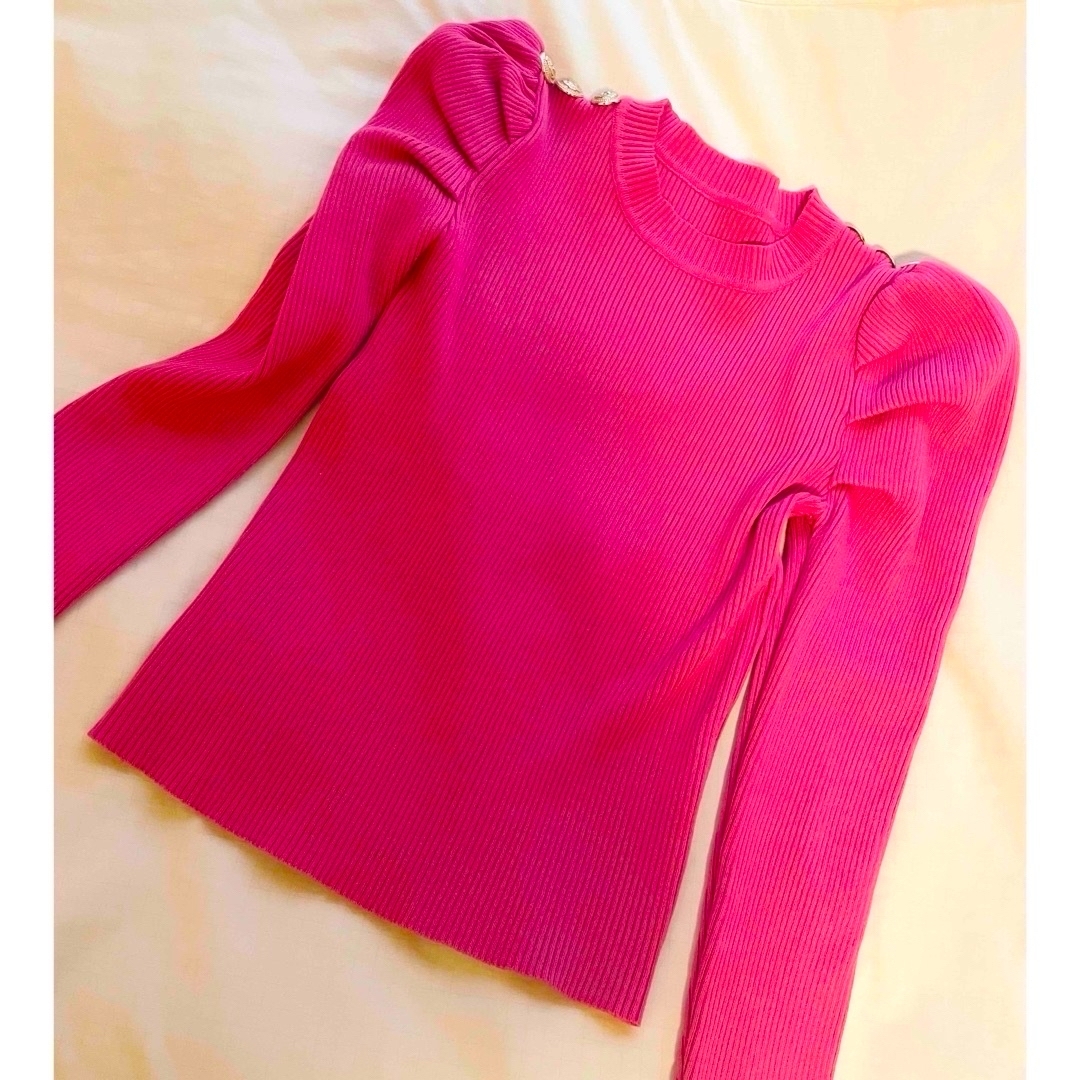 パフスリーブパワショルニットトップスセーターカットソースナイデルRADYシェリエ レディースのトップス(ニット/セーター)の商品写真