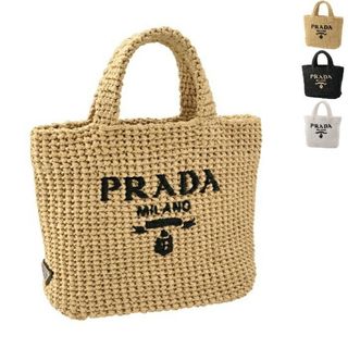 プラダ(PRADA)のプラダ PRADA トートバッグ クロシェ 三角ロゴ トライアングル スモール レタリングロゴ ハンドバッグ 2024年春夏新作 1BG422OOL 2C2T (ハンドバッグ)