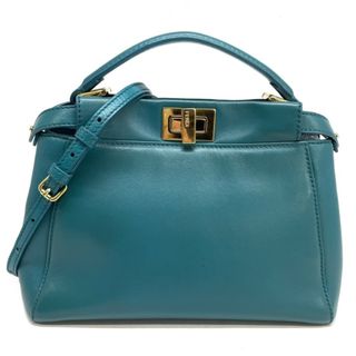 フェンディ(FENDI)のフェンディ ピーカブー スモール ナッパレザー バッグ トートバッグ ショルダーバッグ グリーン(ショルダーバッグ)