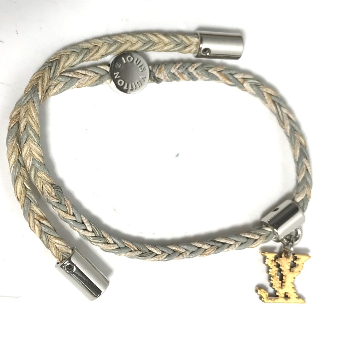 LOUIS VUITTON(ルイヴィトン)のルイヴィトン LOUIS VUITTON ブラスレ フレンドシップ MP225E アクセサリー ブレスレット レザー グレー レディースのアクセサリー(ブレスレット/バングル)の商品写真