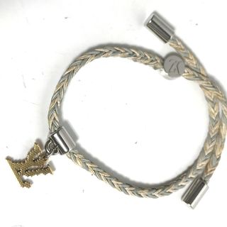 ルイヴィトン(LOUIS VUITTON)のルイヴィトン LOUIS VUITTON ブラスレ フレンドシップ MP225E アクセサリー ブレスレット レザー グレー(ブレスレット/バングル)