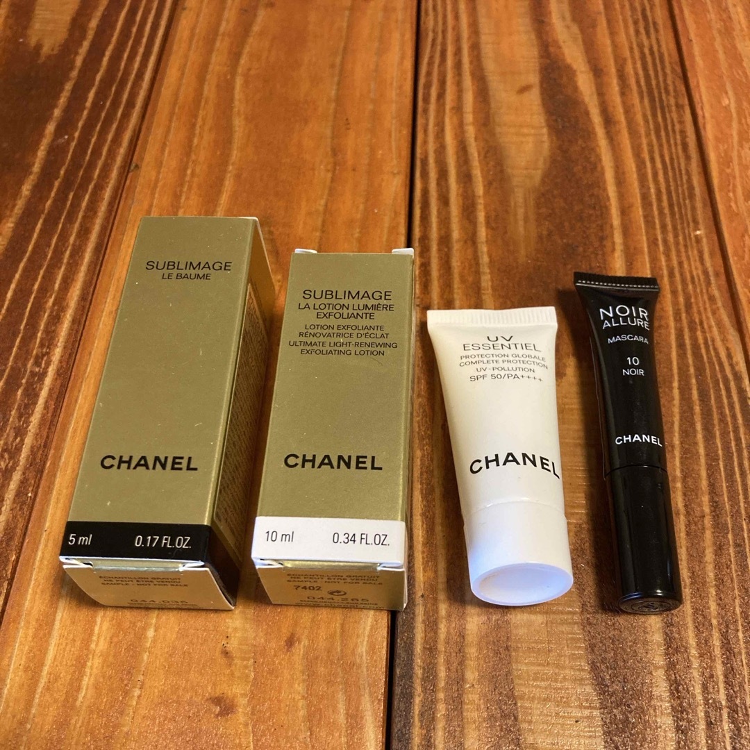 CHANEL(シャネル)のCHANEL 化粧水　日焼け止め　マスカラ　サンプル　セット コスメ/美容のキット/セット(サンプル/トライアルキット)の商品写真