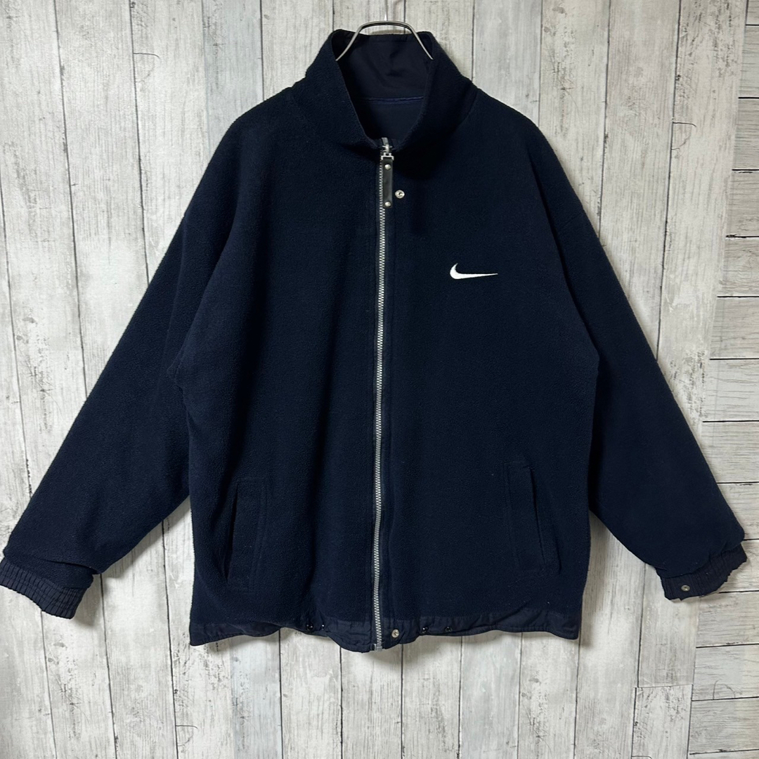 格安saleスタ ナイロンジャケット ナイキ NIKE 2XL 刺繍ロゴ フリース リバーシブル ジャケット・アウター