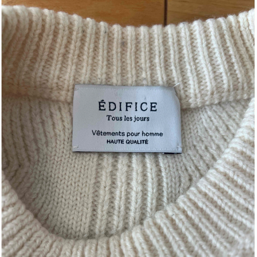 EDIFICE(エディフィス)のEDIFICE メンズセーター 白 44 メンズのトップス(ニット/セーター)の商品写真