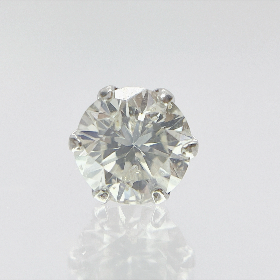 重量天然ダイヤモンド 計0.458ct  pt900 6本爪  一粒スタッドピアス