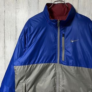 ナイキ(NIKE)のNIKE ナイキ ナイロンジャケット L リバーシブル プリントロゴ 90s(ナイロンジャケット)