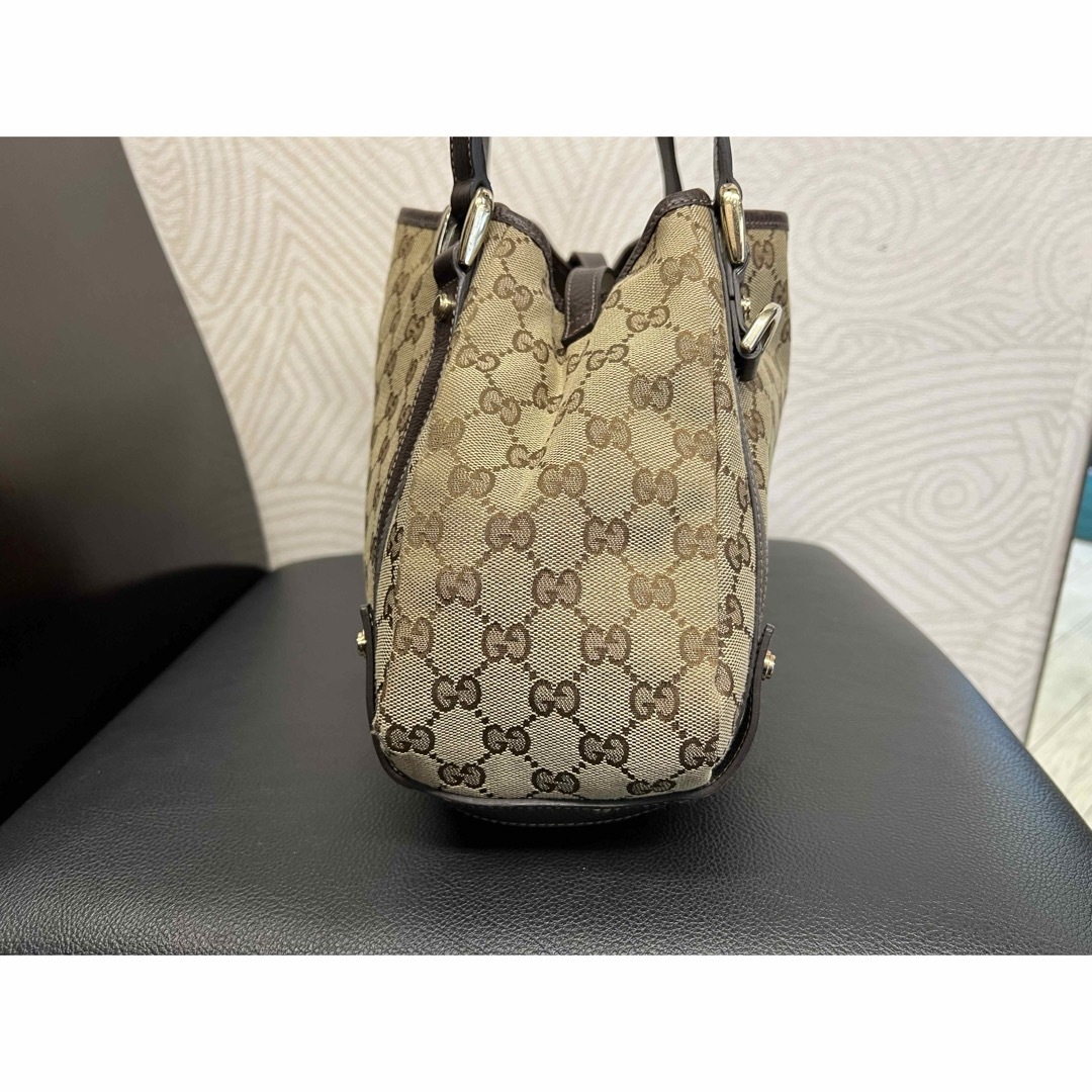 Gucci(グッチ)の★グッチ★ＧＧキャンバス★トートバッグ★ベージュ★レザー★１３０７３６ レディースのバッグ(トートバッグ)の商品写真