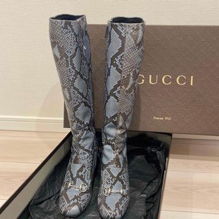 グッチ(Gucci)の美品！ ☆GUCCI☆ パイソン ロングブーツ(ブーツ)