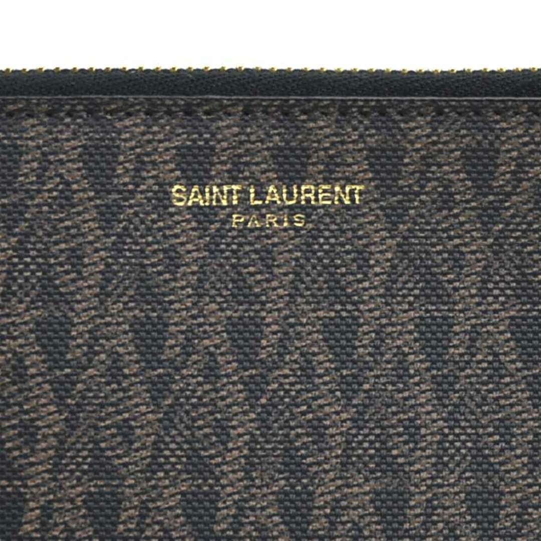 Saint Laurent(サンローラン)のサンローラン SAINT LAURENT クラッチバッグ レザー/コーティングレザー ブラウン系 メンズ 送料無料【中古】 r9854g メンズのバッグ(セカンドバッグ/クラッチバッグ)の商品写真