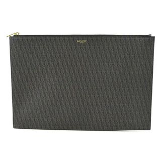 Saint Laurent - サンローラン SAINT LAURENT クラッチバッグ レザー/コーティングレザー ブラウン系 メンズ 送料無料【中古】 r9854g