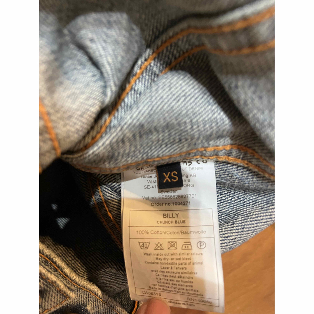 Nudie Jeans(ヌーディジーンズ)のヌーディジーンズ　デニムジャケット　美品　XSサイズ メンズのジャケット/アウター(Gジャン/デニムジャケット)の商品写真