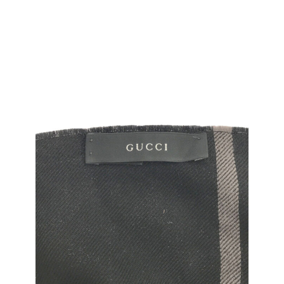 Gucci(グッチ)のGUCCI グッチ GGウールマフラー ブラック メンズのファッション小物(マフラー)の商品写真