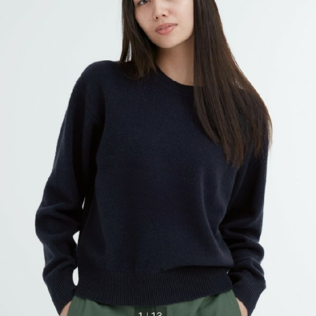 UNIQLO(ユニクロ)のUNIQLO❀2点プレミアムラムクルーネックセーター レディースのトップス(ニット/セーター)の商品写真