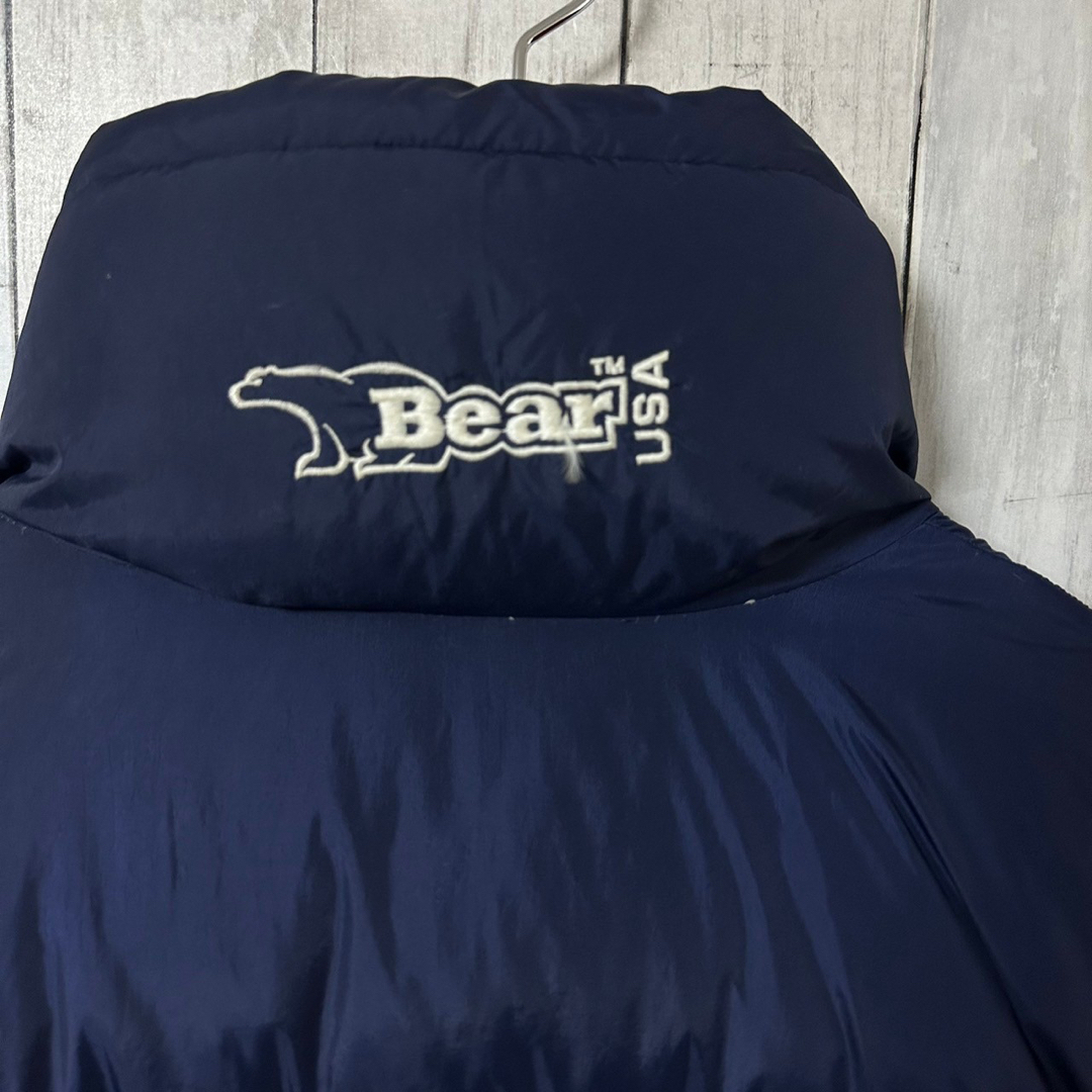 Bear USA(ベアー)のBear USA ベアー ダウンジャケット リバーシブル 刺繍ロゴ バックロゴ メンズのジャケット/アウター(ダウンジャケット)の商品写真