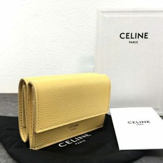 セリーヌ(celine)の極美品 CELINE コンパクトウォレット イエロー 396(財布)