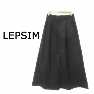 レプシィム(LEPSIM)のレプシィム フレアロングスカート ハリ感 L 黒 231221MN6R(ロングスカート)