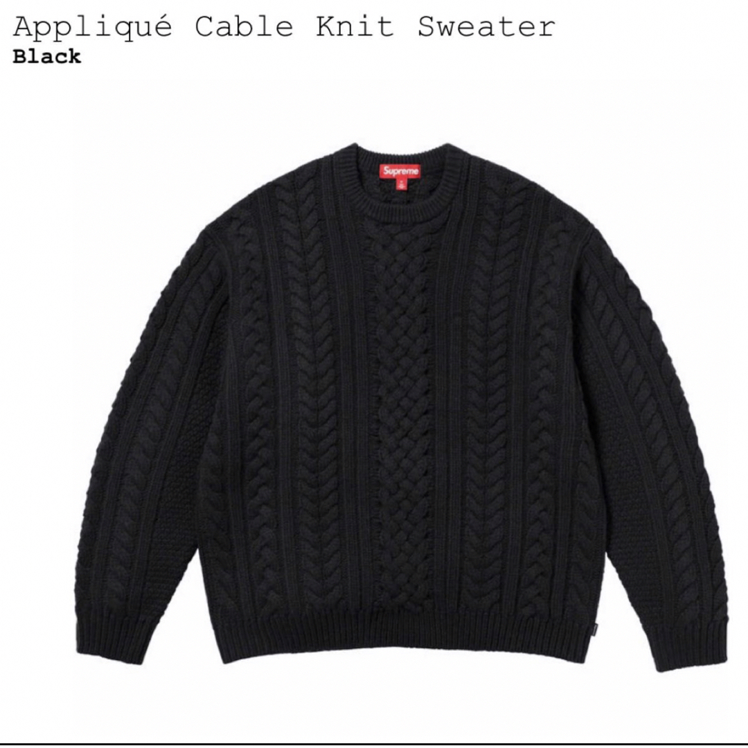 GirlsDonSupreme Applique Cable Knit Sweater