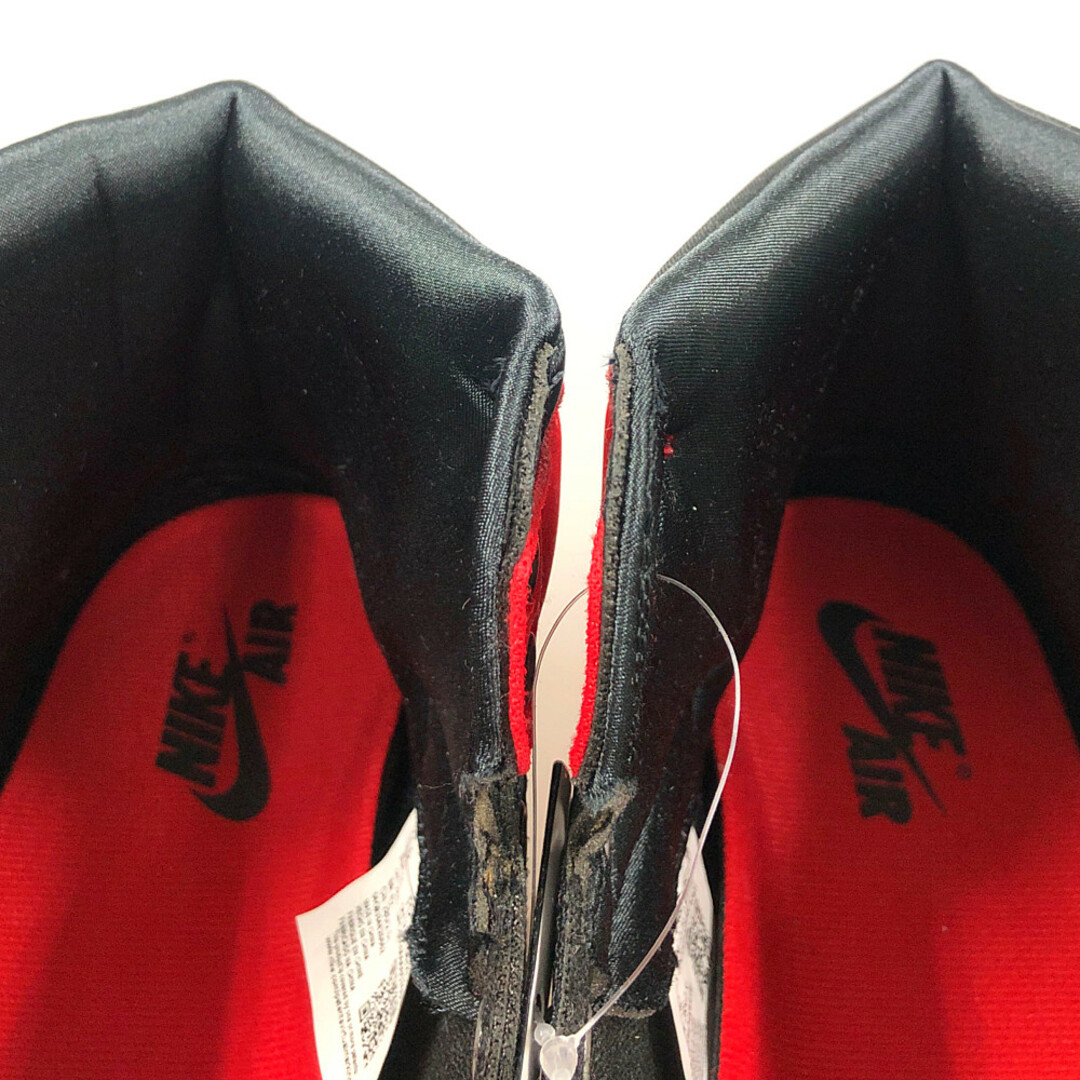 NIKE(ナイキ)のNIKE ナイキ 品番 FD4810-061 WMNS AIR JORDAN 1 RETRO HI OG サテン シューズ ブラック レッド サイズUS11.5=28.5cm 正規品 / 33006 メンズの靴/シューズ(スニーカー)の商品写真