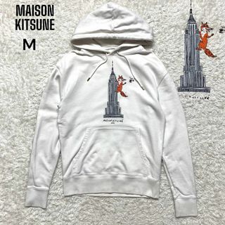 メゾンキツネ(MAISON KITSUNE')のレア　メゾンキツネ オランピアルタン コラボ パーカー フーディ ホワイト　M(パーカー)