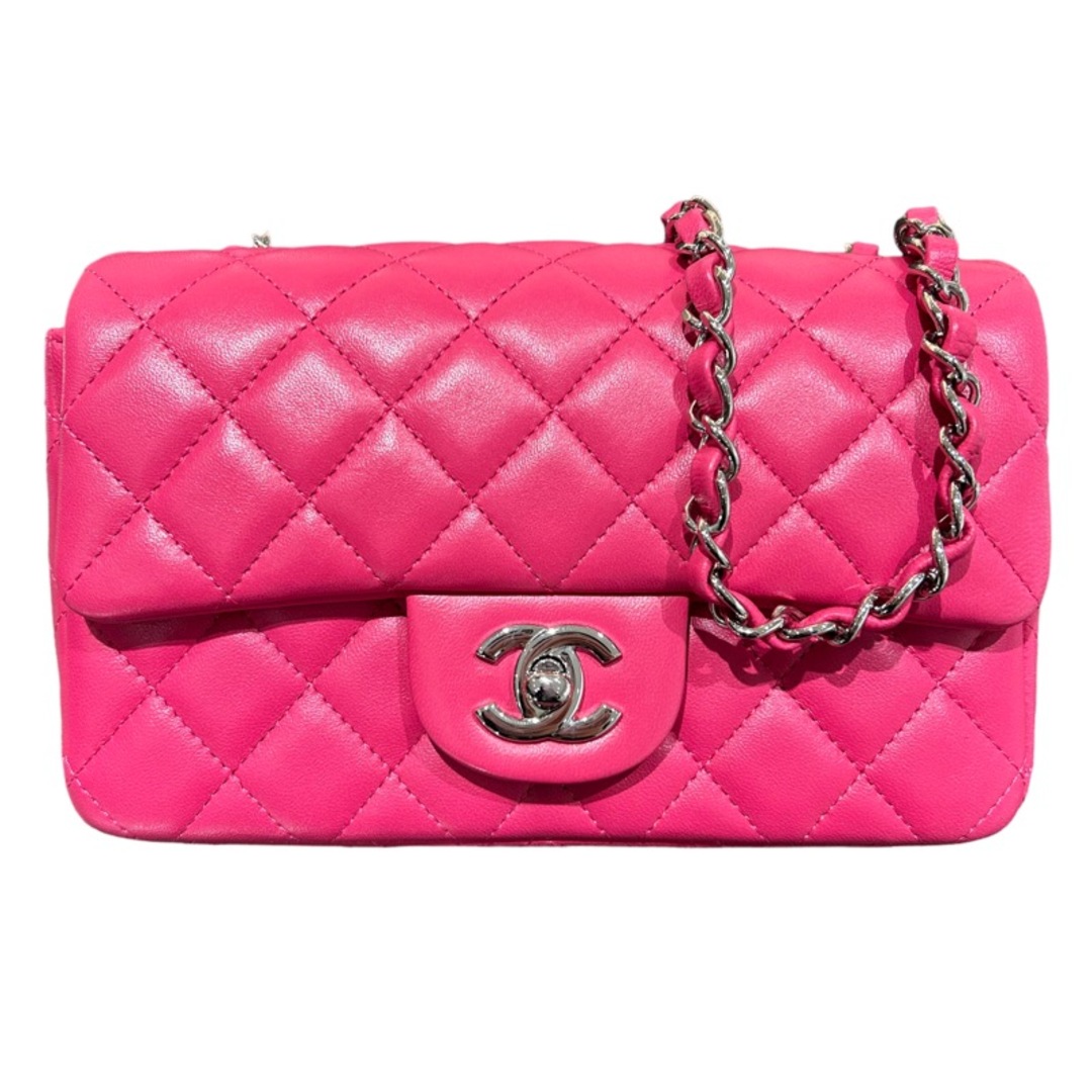 シャネル CHANEL ミニマトラッセ20 A69900 ピンク ラムスキン レディース ショルダーバッグ約12cmマチ