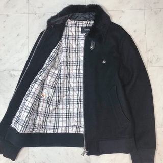 バーバリーブラックレーベル(BURBERRY BLACK LABEL)のバーバリーブラックレーベル ブルゾン 総裏 ノバチェック ラビットファー(ブルゾン)