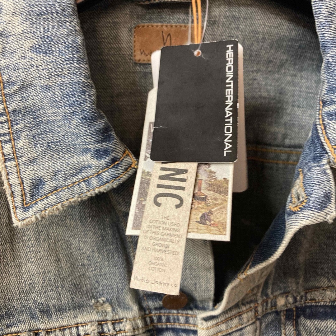 Nudie Jeans(ヌーディジーンズ)の【新品未使用　定価35,200円】XS サイズ　ヌーディー　ジーンズ メンズのジャケット/アウター(Gジャン/デニムジャケット)の商品写真