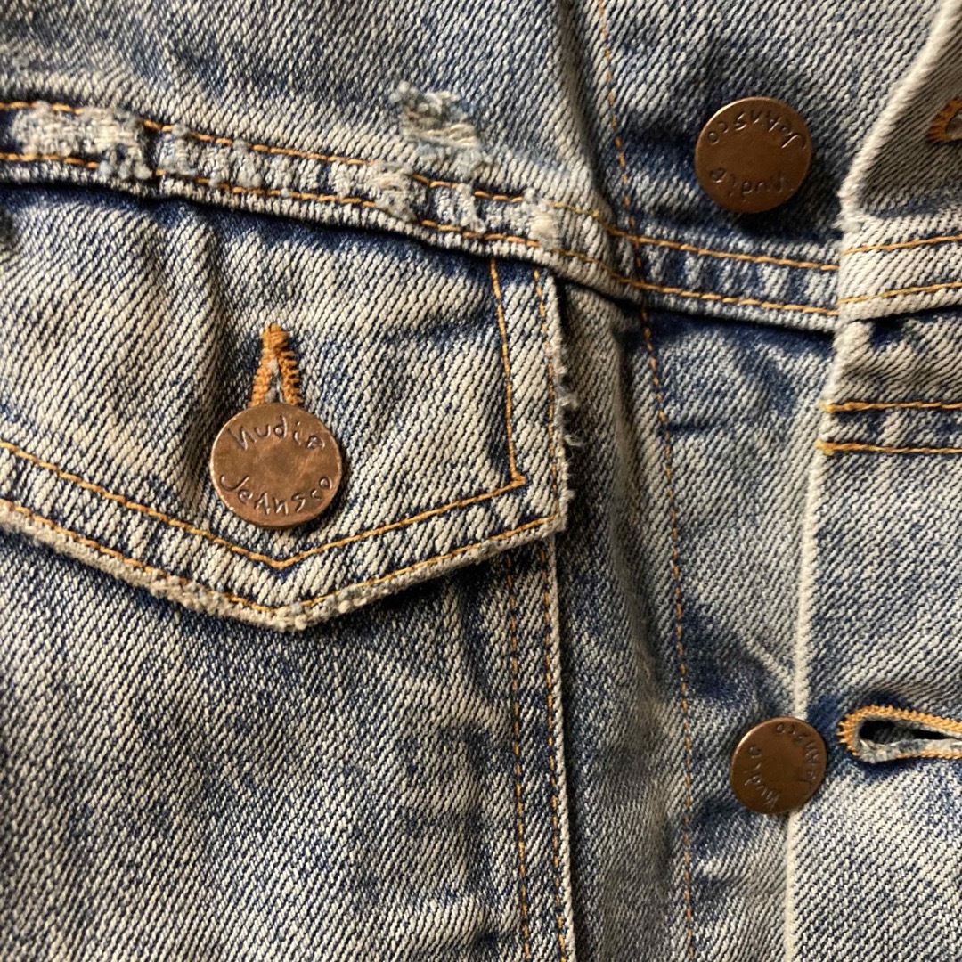 Nudie Jeans(ヌーディジーンズ)の【新品未使用　定価35,200円】XS サイズ　ヌーディー　ジーンズ メンズのジャケット/アウター(Gジャン/デニムジャケット)の商品写真