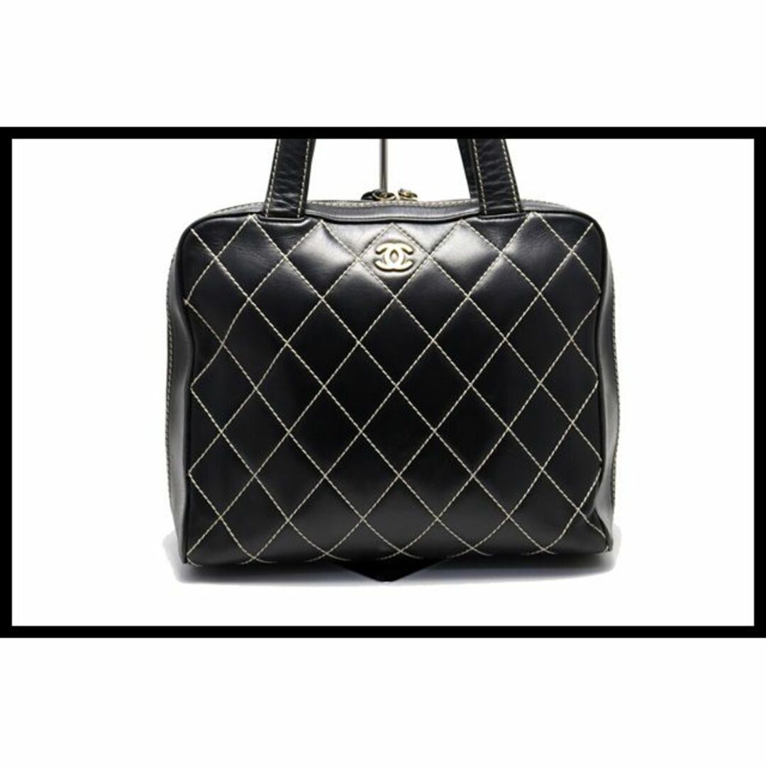 レザー縦CHANEL 7番台 ワイルドステッチ ハンドバッグ■12ta07162-1M