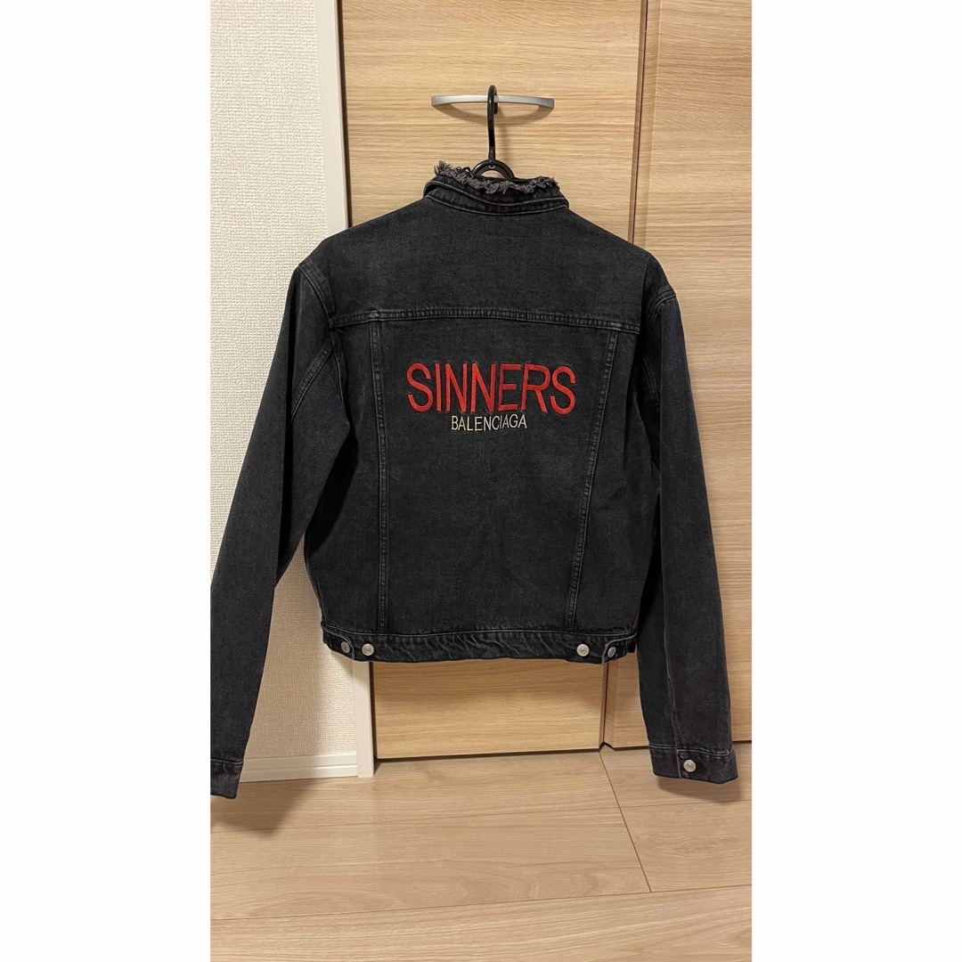 Balenciaga(バレンシアガ)のバレンシアガ　BALENCIAGA SINNERS ブラックデニムジャケット メンズのジャケット/アウター(Gジャン/デニムジャケット)の商品写真